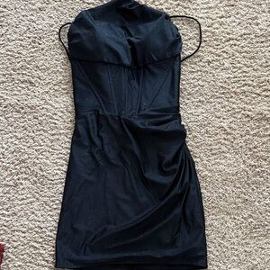 Elegant Black homecoming, winter formal Dress